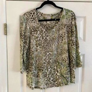 Chico's Ladies 3/4 sleeve top size L